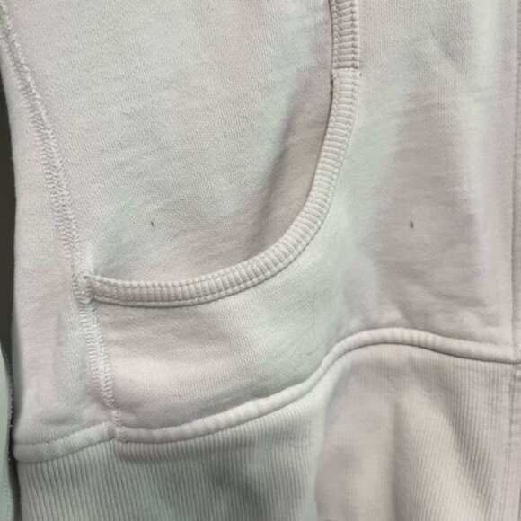 Lululemon White Full Zip Scuba Hoodie - Size 10 - Picture 13 of 15